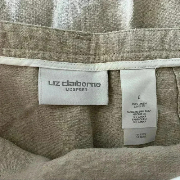Liz Claiborne Maxi Linen Skirt Oatmeal Color Sz 6 - Picture 5 of 7